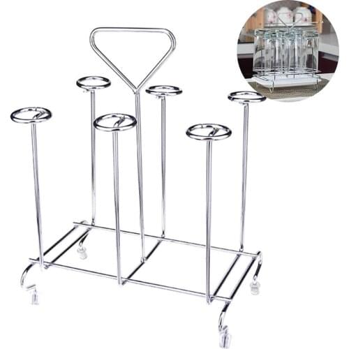 Kitchen Glass Cup Drying Stand Water Mug Rack Draining Organizer Holder Tray Cup Holder Storage Rack Shelves Wall Organizers Cup