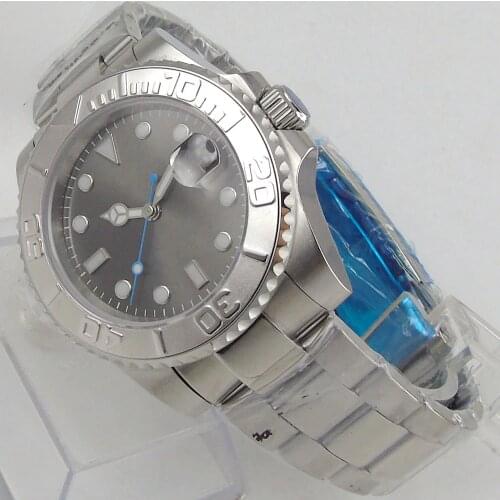 40mm Grey Dial Sapphire Glass Date Luminous NH35A Automatic Movement Mens Watch