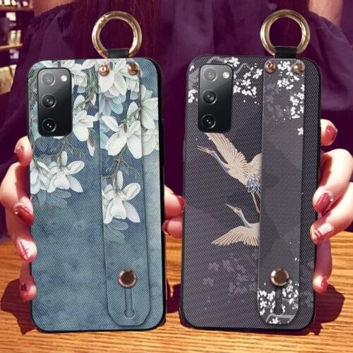 Soft TPU Silicone Back Cases For Samsung Galaxy Note 10 Lite 20 Wrist Strap Back Cover For Samsung S11 Plus S20 FE S21 Ultra