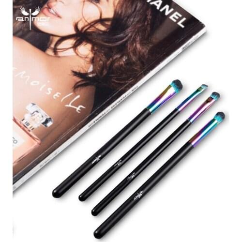 ANMOR 4Pcs makeup eyeshadow brush set complete eye make up brushes for eyes shader blending highlighter eyebrow eyeliner tool