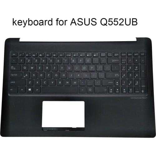 New US backlight keyboard for Asus Q552UB BHI7T12 pc notebook keyboards English backlit black Palmrest Top Case 90NB0A91-R30010