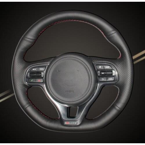 Car Braiding On The Steering Wheel Cover for Kia K5 Optima 2016 2017 2018 Sportage KX5 2016 2017 2018 2019 Auto Car-styling