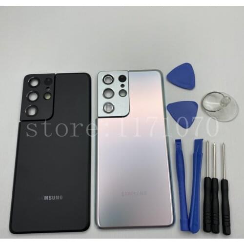 Original Samsung Galaxy S21 Ultra 5G Back Case Battery Cover Glass Housing Cover for S21Ultra G977 Door Rear Case Replaceme TOOL