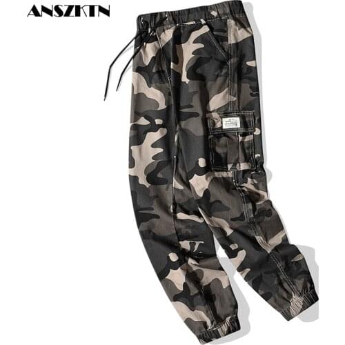 Autumn Winter Camouflage Pants Men Elastic Trousers Men Fashion Causal Pants Cotton Streetwear Jogger Track Pants Male Plus Size