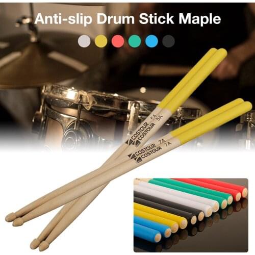 1 Pair Maple Wood Drum Sticks 5A 7A Anti-Slip Electronic Drum Holder Music Sticks Drumsticks Percussion Instruments Accessories