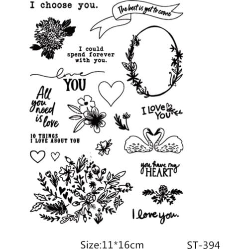 ZhuoAng Flower fragrance Clear Stamp for Scrapbooking Rubber Stamp Seal Paper Craft Clear Stamps Card Making