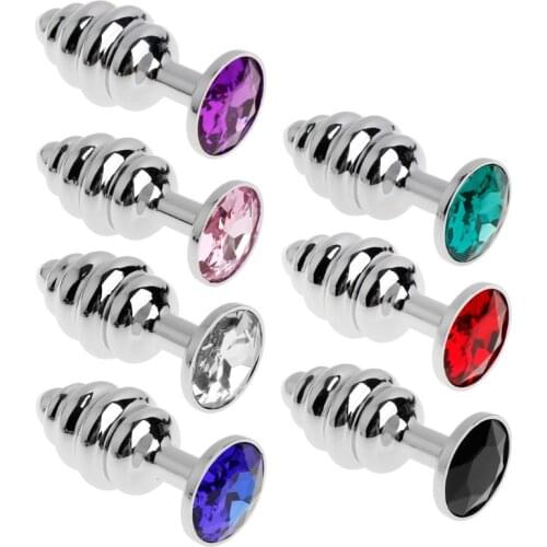 Sex shop Anal toys anal beads Stainless Steel Butt Plug Anal Spiral Beads Stimulation Anus Sex Toy for Women Men dropshipping