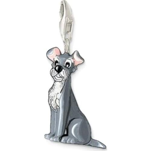 Silver Gray Stray Dog Charms Pendant Fit Bracelet Necklace Bag, Fashion Dog Doll Charm Fit DIY Jewelry Making Gift For Women Men