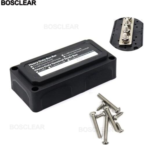 Bus Bars DC 48V 300A 4 car Bus boat power distribution bar with 4xM8 Terminal asparagus vehicle truck RV Cable organizer box