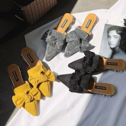 Women mules rubber slippers brand slippers shoes light designer shoes women luxury 2018 slip on sandals fashion summer pearl