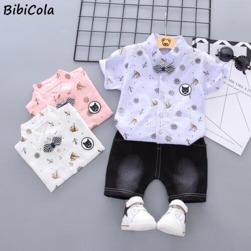 Baby Boys Tracksuit Toddler Girl Clothes Sets Kids Summer Short Sleeves T Shirts Cotton Tops Pants 2 Pcs Suits Children Outfits