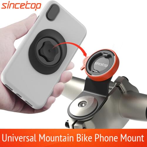 Universal Mountain Bike Phone Holder Bicycle Mobile Phone Stand Quick Mount Road Bike Handlebar Stem Mount Riding MTB Bracket