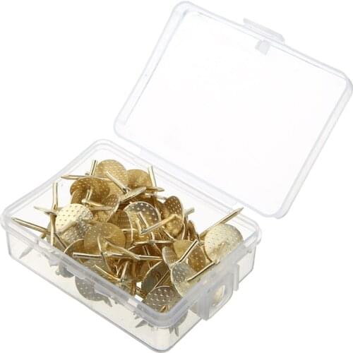 50Pcs Golden One Step Hangers Metal Picture Hangers Nails Photo Frame Hanging Wall Mount Hooks Kit