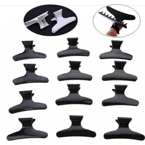 6/12pcs Headwear Shower Hair Claw Butterfly Holding Hair Clip Clamps Care Hairpins Pro Salon Hair Hairdressing Styling Tool