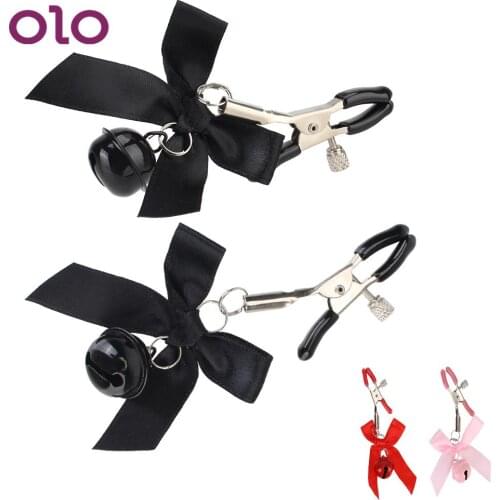 Nipple Stimulator Breast Bondage Sex Toys for Couple Torture Play Clamps Metal Nipple Clips Adjustable with Small Bell