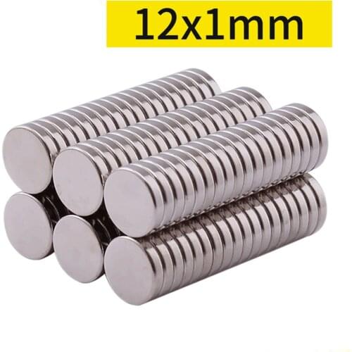 10/20/50/100pcs Neodymium Magnets 12mm x 1mm Round Rare Earth Ring Disk Strong Craft Magnets N35