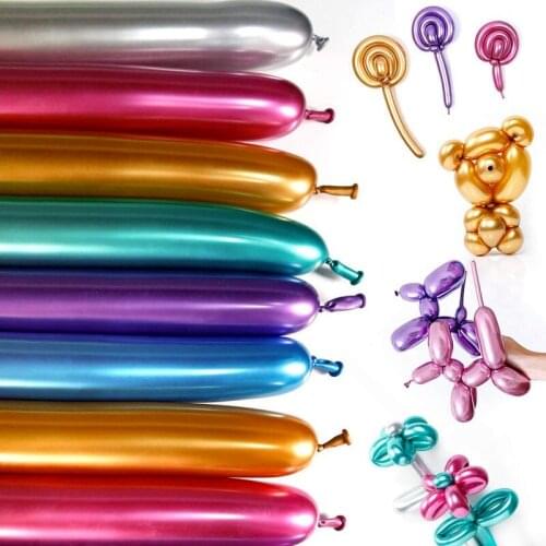 10Pcs/Bag Long Magic Balloon Weaving Balloon DIY Birthday Party Decoration Balloon Color Wedding Ceremony Decorations Supplies
