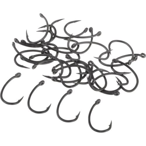 30Pcs High-carbon Steel Fishing Hooks High Strength And Corrosion Resistance Wide Gape Barbed Octopus Circle Fishing Hooks