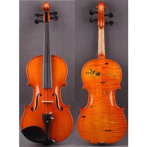 4/4 Violino with Mandarin Duck Inlay скрипка !!4/4 바이올린 كمان 4/4 Violin Free Case And Bow