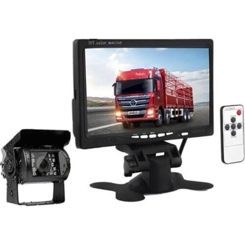 7'' LCD Monitor Car Rear View Monitor Rearview Display Screen for Vehicle Bus Backup Camera Reverse Parking Assist System