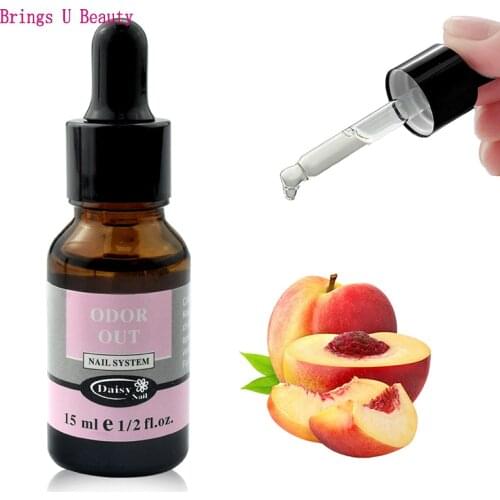 Nail Art Peach Fragrance Odorizer Acrylic Liquid ODOR OUT Odor Removal with Dropper Tube Design
