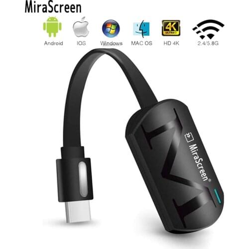 AMKLE Mirascreen G4 2.4G 5G 4K Wireless HDMI Dongle TV stick Miracast Airplay Receiver Wifi Dongle mirror Screen streamer cast