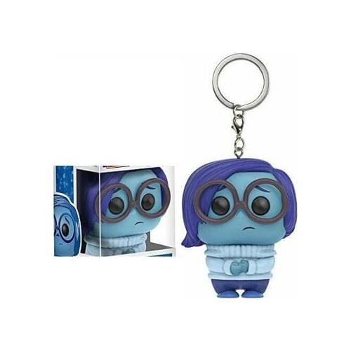 FUNKO INSIDE OUT SANDNESS Pocket Keychain Toy Action Toy Figures Keyring Doll Car Bag Key Chain Pendant Toy