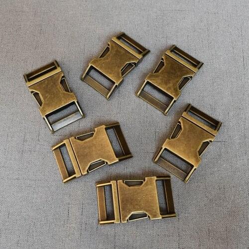 100 Pieces Bronze 25mm Metal Backpack strap Buckle Quick Side Release Buckle for bag luggage outdoor backpack strap belt Craft