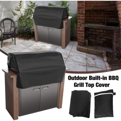 Barbecue Cover BBQ Grill Top Cover 210D Oxford Cloth Heavy Duty BBQ Cover 31.9 x 25.98 x 24 Inch Waterproof Built in Grill Cover