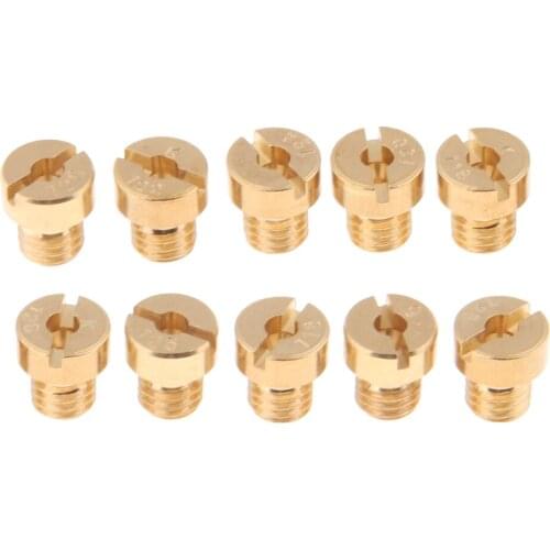 10 Pieces Motorcycle Carburetor Main Jet Kit 115 116 118 120 122 124 125 126 128 130 Injector Nozzle