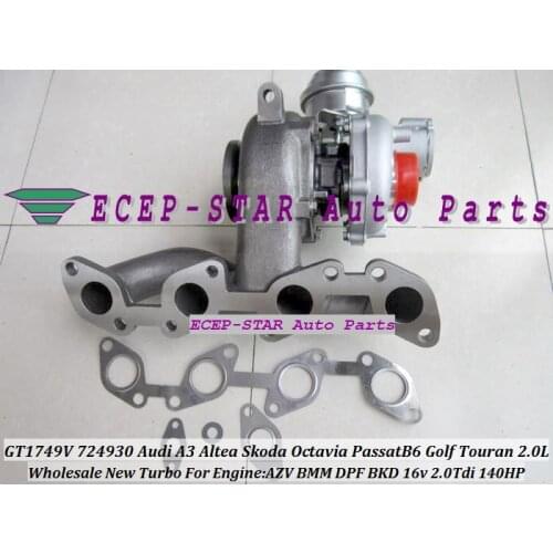 GT1749V 724930 724930-0004 03G253010J 03G253014H Turbo For AUDI A3 Skoda Octavia VW Passat B6 Golf Touran AZV BMM BKD 2.0L TDI