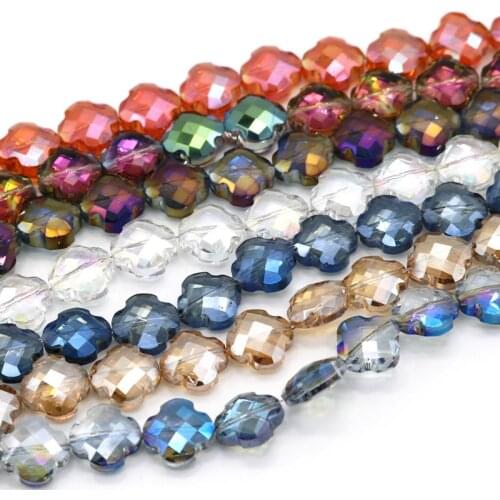 China Top quality 10pcs/lot Cross Crystal Glass Loose Spacer Beads 11x11x6mm DIY Crystal Beads