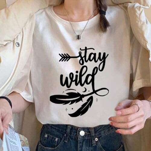 Summer T-shirt 2021 Fashion Letter Print Ladies Tshirt Harajuku Tshirt O-neck Short Sleeve Girl Funny Tee Shirt femme