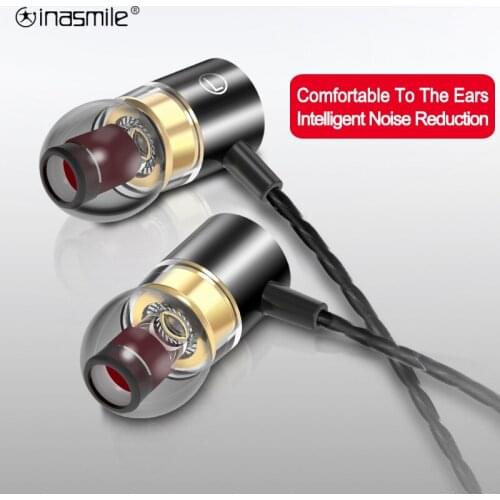 Stereo Metal Bass Wired Headphone 3.5MM In-ear Earphones with Microphone Gaming Hifi Headset for Phone Xiaomi Samsung Huawei