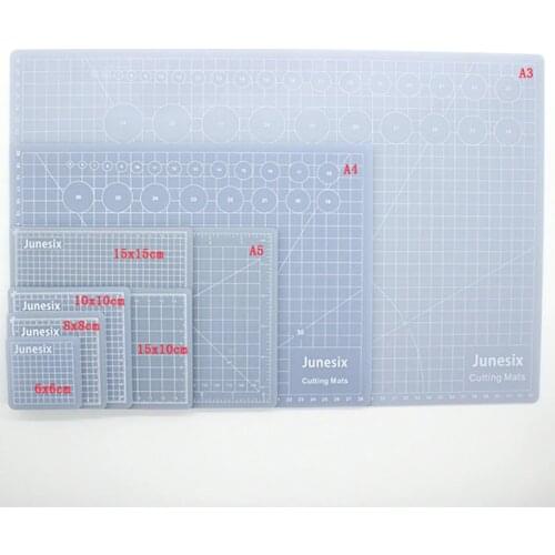 1 Set Multi-Size Translucent PVC Cutting Mat Patchwork Cut Pad Rubber Carving Manual Tool Double-sided Self-healing Cutter Board