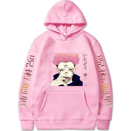 Jujutsu Kaisen Hoodie Men Casual Long Sleeve Oversized Sportshirt Pullover Autumn Winter Loose Korean Style Sweatshirt Unisex