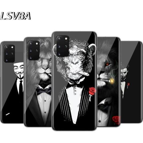 Man Suit Shirt Tie For Samsung Galaxy S20 Plus A01 A11 A21 A21S A31 A41 A51 A71 A81 A91 Ultra 5G Phone Case