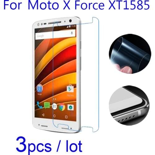 3pcs/lot Soft Protective Films for Motorola Moto X Force Droid Turbo 2 XT1585 Clear/Matte/Nano Anti-Explosion Screen Protectors