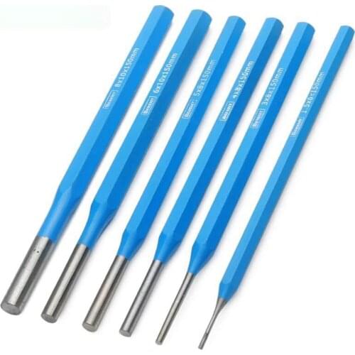 Parallel Pin Punch Set Removal Steel Rivet and Pins Drift 1.5-8 mm 6 Pieces New