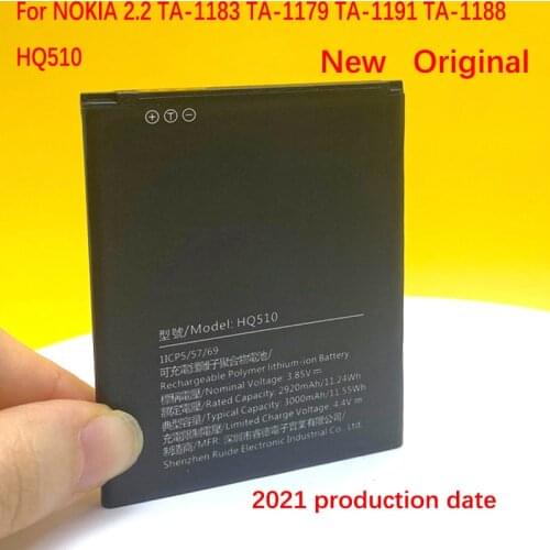 NEW Original 3000mAh Battery For NOKIA 2.2 TA-1183 TA-1179 TA-1191 TA-1188 HQ510 HQ 510 Mobile Phone
