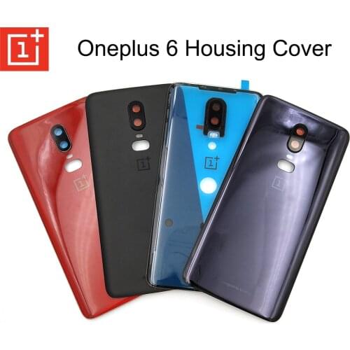 OnePlus 6 Original Battery Glass Back Cover Replace the Back Case For One Plus 1+ 6 New Rear Housing Glass Case With Camera Len