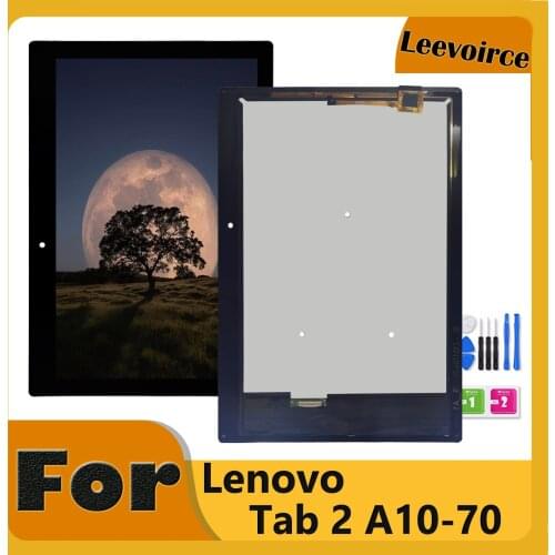 Original LCD For Lenovo Tab 2 A10-70 A10-70F A10-70L LCD Display Touch Screen Digitizer Assembly Replacement Part With Frame