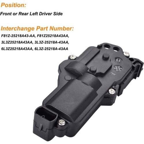 Left Driver Side Power Door Lock Actuator for Ford F150 F250 F350 F450 F550 Expedition Excursion Mustang 6L3Z25218A43AA