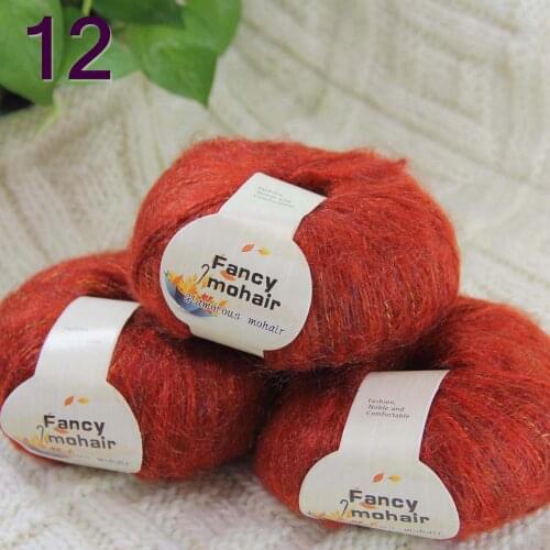 Sale New Soft 3Skeins50g Wrap Shawls Hand Knitting Wool Yarn Womens Cashmere Shawls and Wraps Rainbow red 823-12