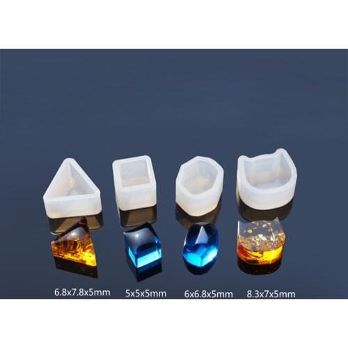 Cat shape Triangle Pendant Bracelet Resin Expoxy Mold Multi Shaped Earrings Silicone Jewelry Making Tools for Women