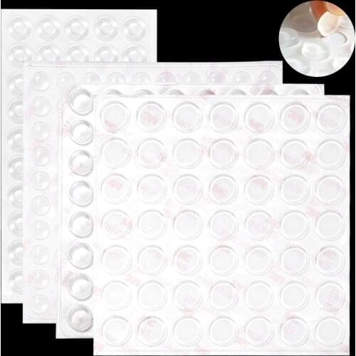 ETUUD Silicone 49-100pcs 5 Size Self Adhesive Damper Cushion Protective Furniture Hardware Rubber Cabinet Door Stopper Bumper