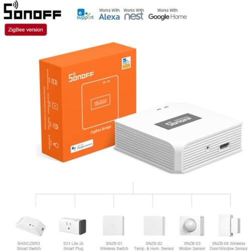 SONOFF Zigbee ZBBridge Request SNZB ZBMINI / Wireless Switch Temperature/Motion/Door Smart Sensor Work With Alexa Google Home