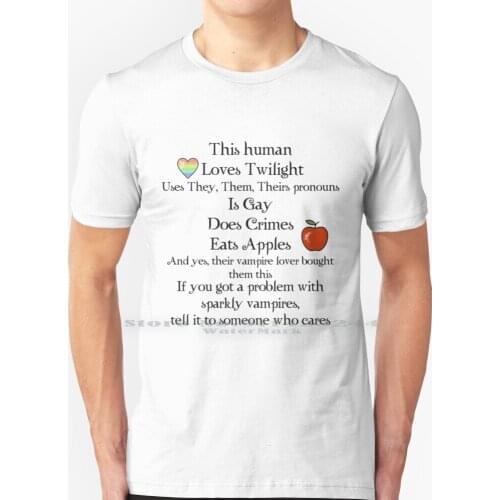 Twilight Oddly Specific T Shirt 100% Pure Cotton Twilight Meme Lgbt They Them Theirs Enby Nonbinary Creative Trending Vintage