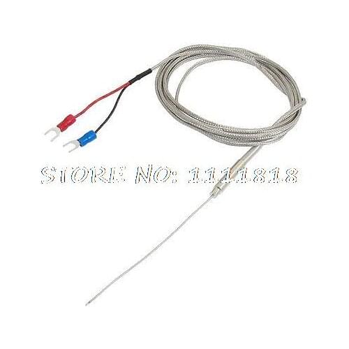 K Type 105mm x 1mm Temperature Controller Thermocouple Probe 2M
