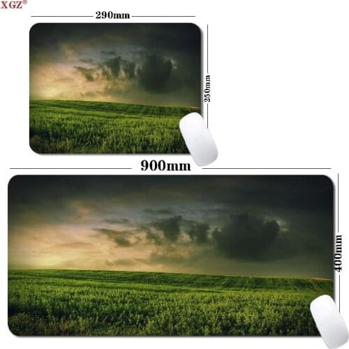 XGZ Natural Scenery Big Mouse Pad Black Seam Tank World Computer Desk Mat Rubber Striped Non-slip Custom Coaster Carpet Xxl Cs